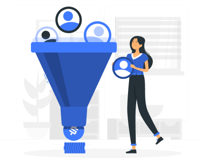 Improve the sales funnel Illustration