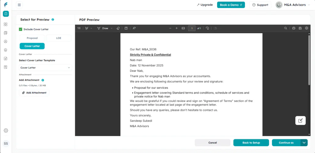 Step 3 of Creating a Bookkeeping Engagement Letter