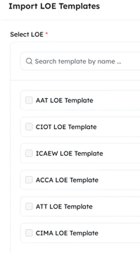 Import LOE Templates