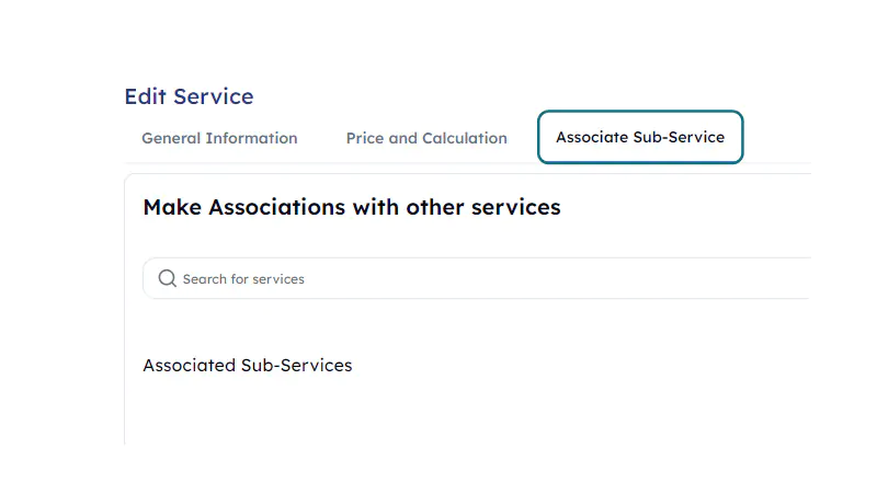 Sub-Service Association